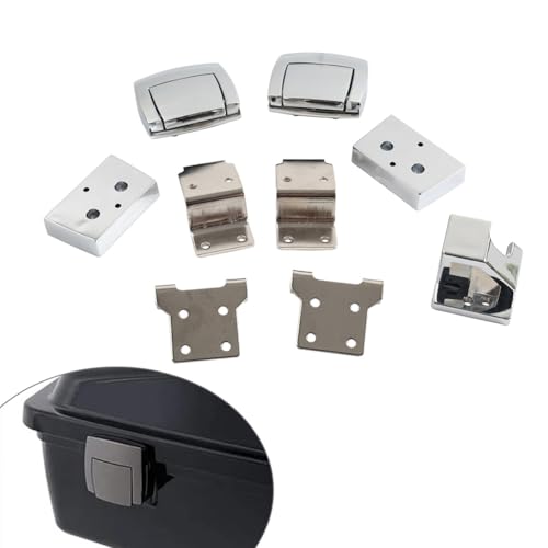 Rbanna1 2 Pcs Aluminum + ABS Saddle Bags Accessories Rear Trunk Latches Spacers Chrome and Silver For Harley Electra Glide Classic - FLHTC 1987-2005 miniatura 4