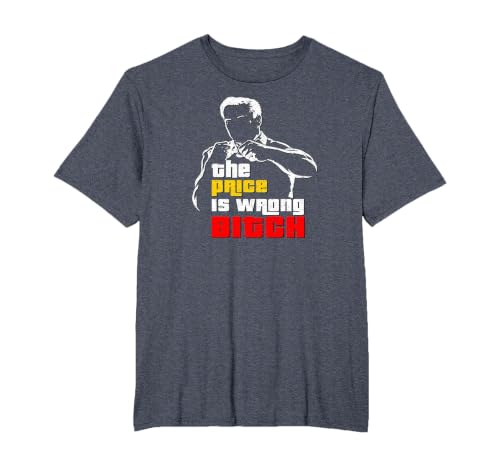 Vintage The Price is Wrong Bitch - Happy Bob Golf Movie TPIR T-Shirt, Men's Big and Tall, Heather Blue, 2X Tall