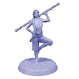 Unpainted DND High Elf Monk Female Miniature Figurine, Tabletop Gaming Collectible, Fantasy World, Ideal Gift for Dungeon Masters and Collectors Alike - Designed by Ella's Arcanum