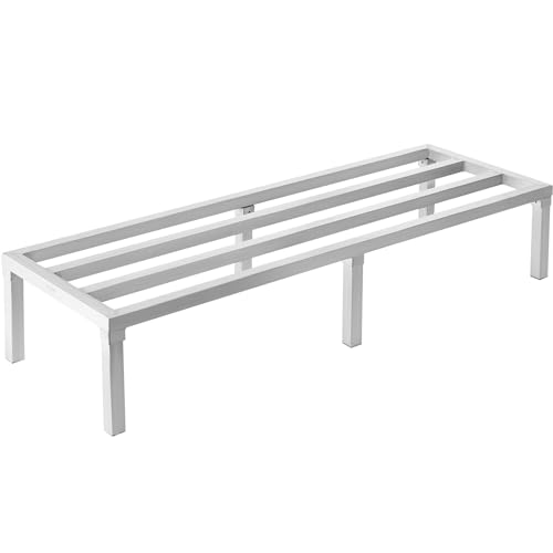 VEVOR Aluminum Dunnage Rack, 60” x 20” Commercial Food Floor Rack, 12” Off the Floor, 1800 lbs Capacity All-Welded Aluminum Storage, for Storage in Restaurants, Kitchens, Garages and Vehicles