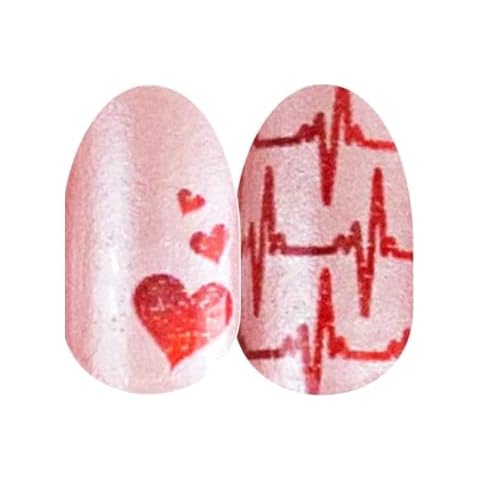 Helping Hearts - Color Street Nail Strips Pink & Red 16 Count (Pack of 1) FDS563 Cover