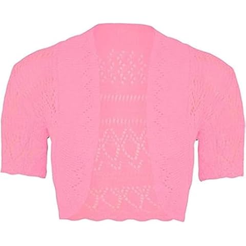 KIKFIT Girls Lightweight Crochet Bolero Shrug Cover