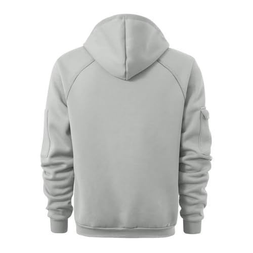 Men's Tactical Hoodie Zip Up Long Sleeve Sweatshirt Winter Warm Fleece Coat - image 4