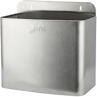 Jofel Wandabfallbehälter Edelstahl 10L - Kompakter Wandmülleimer für Gewerbe, Gastronomie & Krankenhäuser - Abnehmbarer Abfalleimer zur leichten Reinigung, Satiniert, 280x325x130 mm