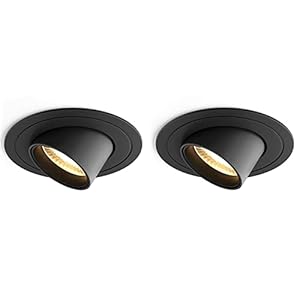 SAINUO 2PCS LED spot encastré 7W 3000K Spot led encastrable CRI 90+ Pas de scintillement Spot intérieur LED plafon,Angle de faisceau 24°,trou encastré Ø 75 mm,éclairage plafond, Applique de Plafond