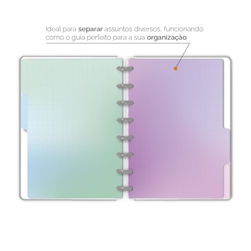 Divisórias Iscool P/Caderno De Disco P Coleções Color Candy