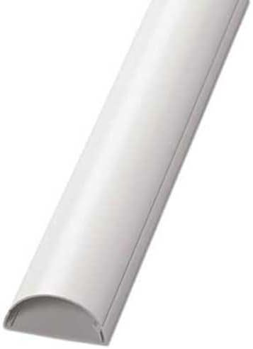 Decorative Desk Cord Cover, 60" x 2" x 1" Cover, White