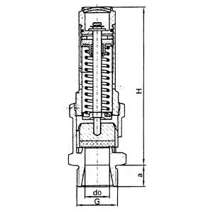 RIEGLER 117720-229.01-7,3 Válvula de seguridad de latón, G 1/2, presión de respuesta 7,3 bar, 1 unidad