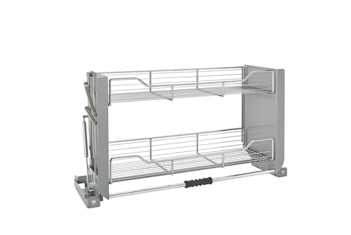 Rev-A-Shelf 36" Pull-Down Heavy-Duty Shelf Organizer for Tall Kitchen/Bathroom Cabinets,