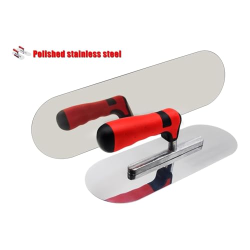Wisyurt Edelstahl-Putzglätter, Flachglättkelle und Pool-Kelle (14 X 4 & 11 X 4) Trockenbau Putz Mauerwerk Handwerkzeug