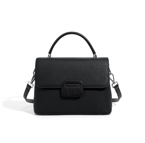 Top layer women's one-shoulder crossbody simple bag girls' shell bag shoulder strap large-capacity soft leather4