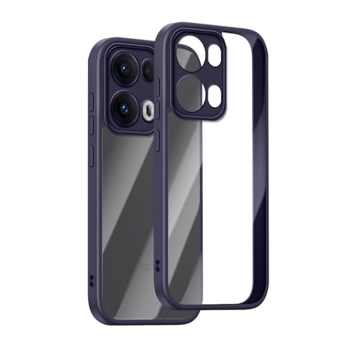 #rémunéré #Amazon<br>Coque pour Oppo Reno 13 Pro Étui Housse Antichoc Bumper [Protection Caméra] Cadre en TPU Mat de Couleur Unie PC Dos Transparent Anti-Rayures pour Oppo Reno 13 Pro - Violet