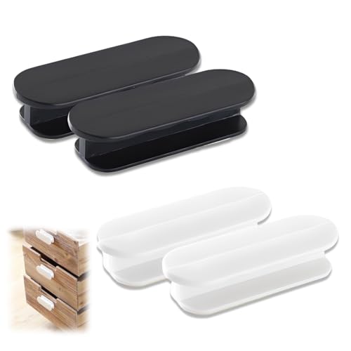 LACHT Maniglia Autoadesiva, Maniglia Adesiva, 4 Pezzi Pomello Porta Esterna, Maniglia Della Porta Del Balcone, Maniglia della Porta in Plastica Adesiva, Maniglie per Mobili, Maniglia Finestra