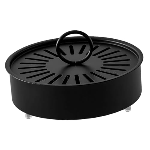 SMASOLO 鉄製ハンドル付き蚊香ボックス 蚊取り線香バーナーホルダー 室内外兼用 防火設計 携帯便利 おしゃれなインテリア装飾