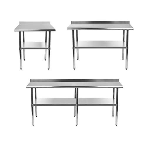 AmGood Stainless Steel Work Table with 1.5