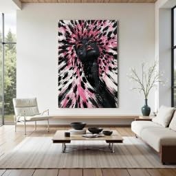 Décoration intérieure portrait de femme abstrait expressionniste - 4