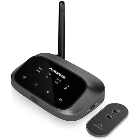 Avantree Oasis Plus 2 [2025 Version] - Bluetooth 5.3 Transmitter for TV with Remote Volume Control, aptX-Adaptive & Low Latency, and Soundbar Passthrough, Compatible with Optical or AUX ported TVs Cover