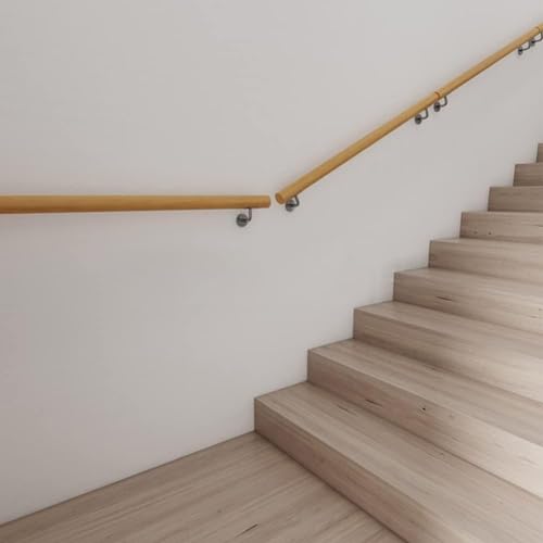 Rambarde d'escalier bois massif fixation murale intérieur 60cm - 6