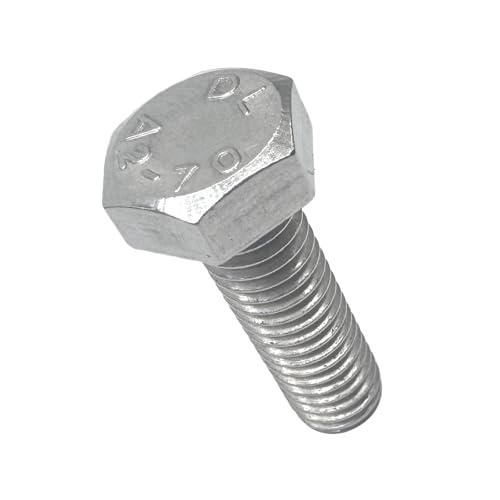 Image of M8x25mm Left Hand Hex Bolt,304 Stainless Steel Reverse Threaded Silver Fully Threaded Hex Bolts(3Pcs)