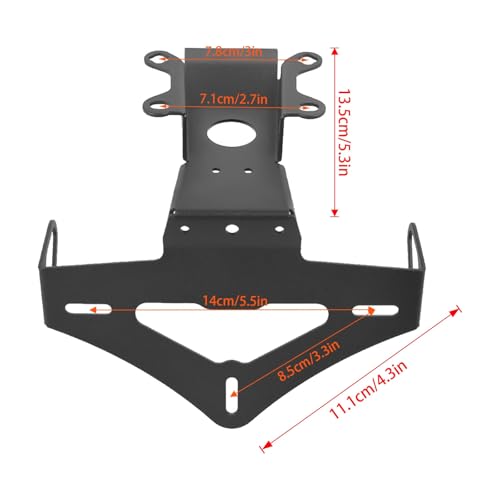 Support de Plaque d'Immatriculation Moto MT07 2025 Lumière LED Arrière - 3