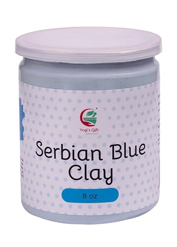 Serbian Blue Clay Powder 8 oz (227g) - 100% Natural Cambrian Clay For Skin & Soap Making - By Yogi's Gift®