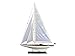Hampton Nautical Wooden Intrepid Model Sailing Yacht, 35