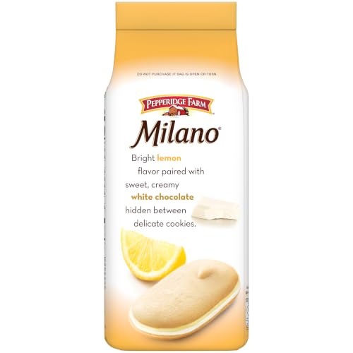 Image of Pepperidge Farm Milano White Chocolate Lemon Flavored Cookies, 7 Oz Bag (Pack of 2)