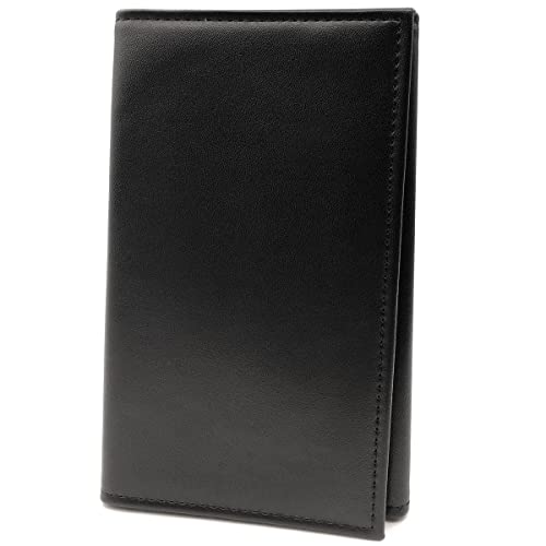 Charmoni - Porte Papier Voiture - 2 Etuis Protèges Carte Grise et Permis Inclus - Porte Document Véhicule avec Rangement Assurance - Cuir - Pochette Blocage RFID Offerte (Noir)
