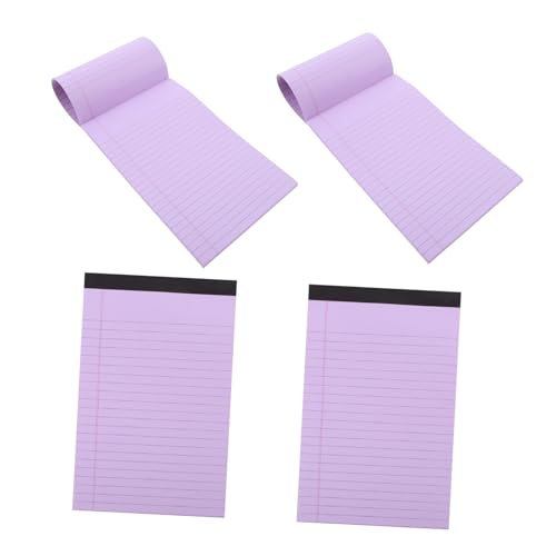 Cabilock 4 piezas de Notas con Líneas Unidades Portable para Escritura y Planificación Cuaderno Legal Compacto y Ligero para Oficina Escuela y Uso Diario