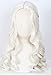 Linfairy Women Girl's White Blonde Long Wavy Wig Halloween Cosplay Costume Queen Wig Adult