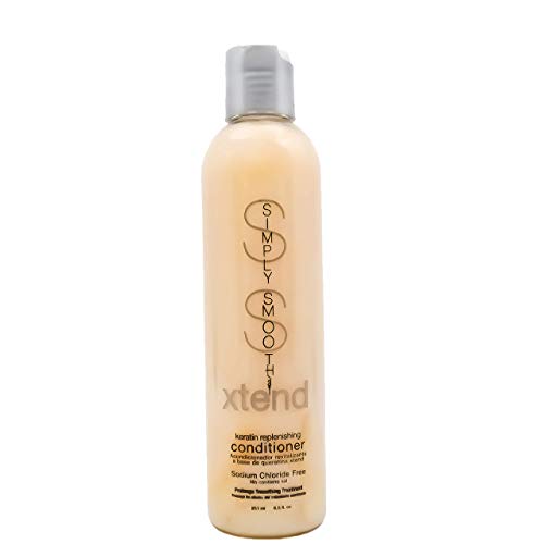 SIMPLY SMOOTH Xtend Keratin Replenishing Conditioner | Sulfate-Free Smoothing Moisture Repair | Anti-Frizz, Color Safe, Protein-Rich Daily Use | Strengthens, Softens, Detangles | 8.5 oz