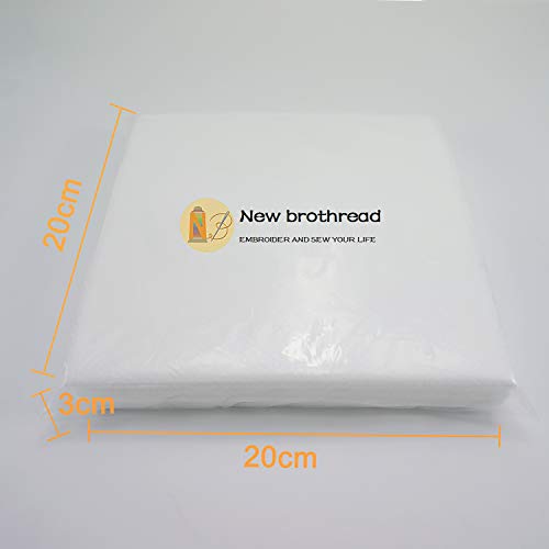 New Brothread No Show Mesh Machine Embroidery Stabilizer Backing 8"X8" - 100 Precut Sheets - Light Weight 1.8 Oz - Fits 4X4 And 6X6 Hoops #TOP1
