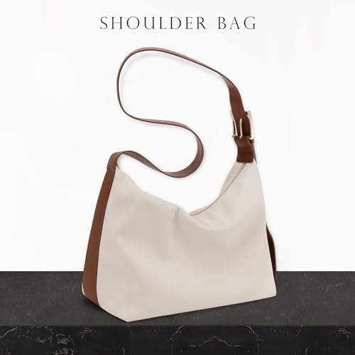Image of Hobo Bag for Women Vegan Leather Tote Bag for Women Slouchy Shoulder Handbag Purse Crossbody with Adjustable Strap