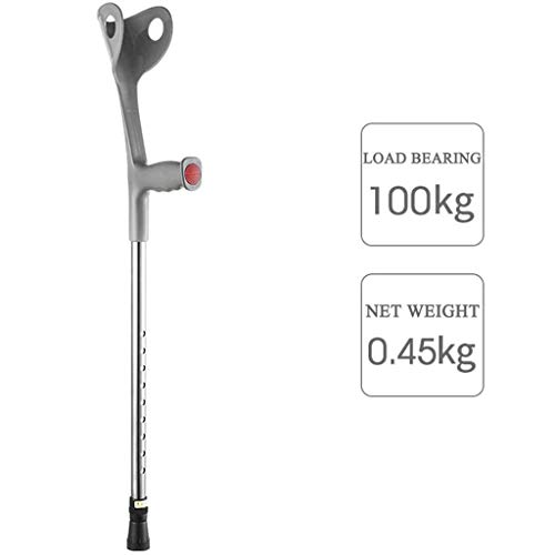 Muletas, bastón, muletas ligeras para antebrazo, rehabilitación postoperatoria, muleta con puño de brazo ajustable en altura, diseño ergonómico, cómodo en la muñeca, muletas antideslizantes
