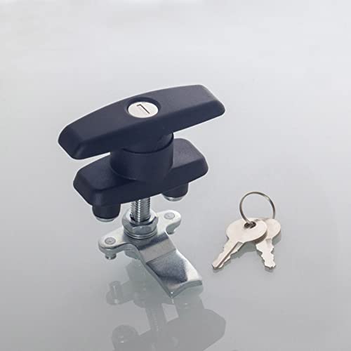 2PCS T Handle Latch Lock Keyed Alike Black Coated Compatible with Cabinets Garage Letter-Box Drawer File Cabinet Wardrobe Gear Model MS108 by STHang-D - Image 2