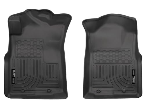 Husky Liners Weatherbeater Floor Mats | Fits 2005-2015 Toyota Tacoma, Double & Access CAB ONLY; 2005-2014 Tacoma Standard CAB | Front Row, 2-pc Black - 13941