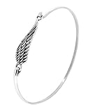 TreasureBay Schöner Engelsflügel-Armreif aus Sterlingsilber für Damen.