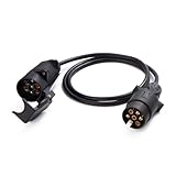 Compatibilité universelle: Conforme à la norme ISO 1724, compatible avec 12V/24V, assure une connexion stable des signaux d’éclairage entre le véhicule principal et la remorque.