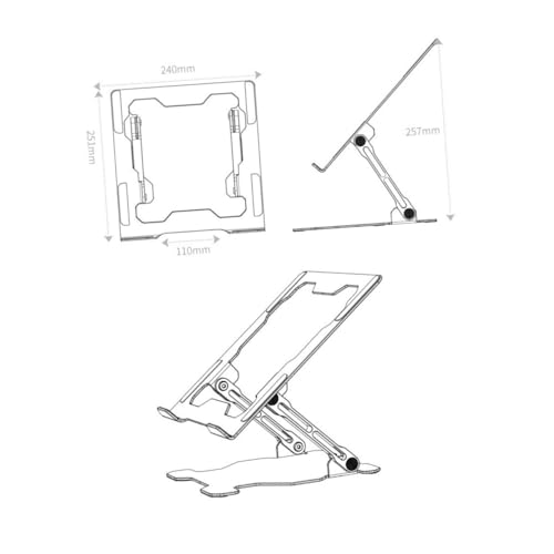 Soporte ajustable de aluminio para notebook y tablet miniatura 4