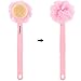 Tbestmax Loofah Back Scrubber Long Handle Shower Body Brush with Soft Mesh Sponge for Women Skin Exfoliating Bath, Massage