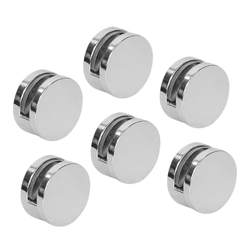 Gatuida Supports De Fixation pour Miroir Mural en Acier Inoxydable 6 Pièces, Clips pour Verre De Miroir 4-7 Mm, Antirouille Et Robustes, Adaptés Salle De...