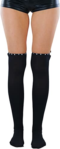 Image of ToBeInStyle Women's Opaque Knee High Nylon Fashion Socks Solid & w /Front Satin Bow