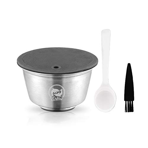 Cápsula de café reutilizável Blusea, conjunto de filtro de café de aço inoxidável, compatível com má