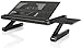 Weltbild Aluminiowy stojak na laptopa z regulacją wysokości – stojak na laptop z wentylatorem, stolik pomocniczy w kolorze czarnym, stolik na laptopa, z regulacją wysokości, nadaje się do domowego biura, notebooka