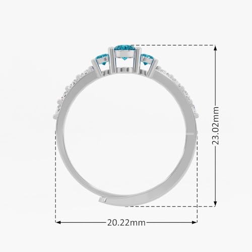 Image of U ARE 925 Sterling Silver 18K Gold and Rose Gold Plated Sparkling Three-Stone Ring | Gift for Women and Girls | With Certificate of Authenticity and 925 Stamp