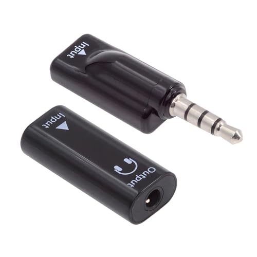 cablecc Lot de 2 adaptateurs USB-C Femelle 16 Bits 48 kHz vers Jack 3,5 mm mâle et Femelle pour Carte Son, Compatible avec Ordinateur Portable, Tablette,...
