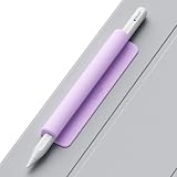 ELETIUO Silicone Pencil Holder Sleeve,Compatible with Apple Pencil (USB-C),Apple Pencil 1st/ 2nd Generation,Strong Adhesive Sticky Attached to iPad Case for Stylus Pens,Purple