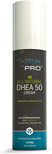 DHEA - All Natural Bioidentical 50mg Dhea Cream - Two Month Supply - Dehydroepiandrosterone + Organic Fenugreek, Tribulus Terrestris, Maca Root & Hgw (Unscented)