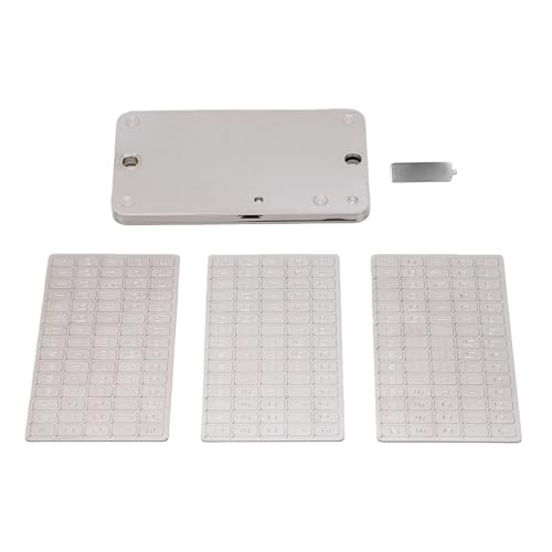 Greensen 24 Mots de Sauvegarde de Phrase Cryptographique, Portefeuille de Stockage à Froid Ignifuge et étanche en Acier Inoxydable avec Trou de Verrouillage, pour BTC ETH BIP32 BIP39 SLIP39