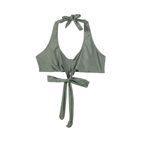 Women's Two Piece Hanging Neck Bikini High-Waisted Shorts Adjustable Swimwear3